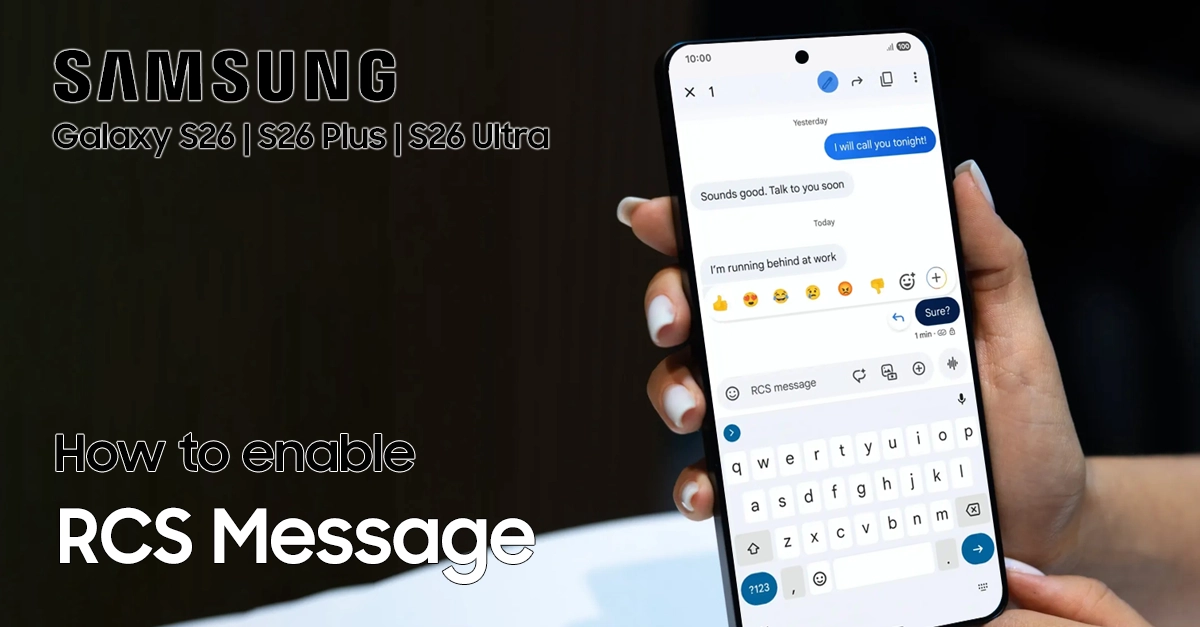 turn on rcs chats on galaxy s26